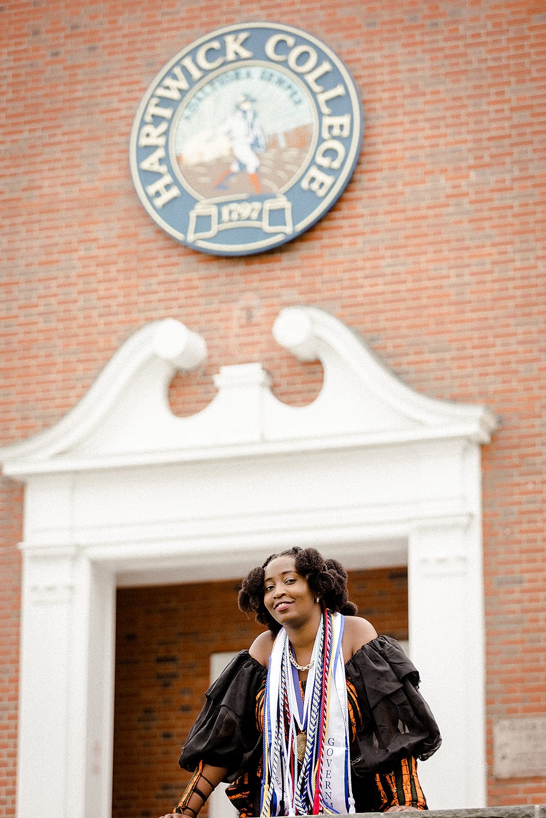 Graduate portrait on campus