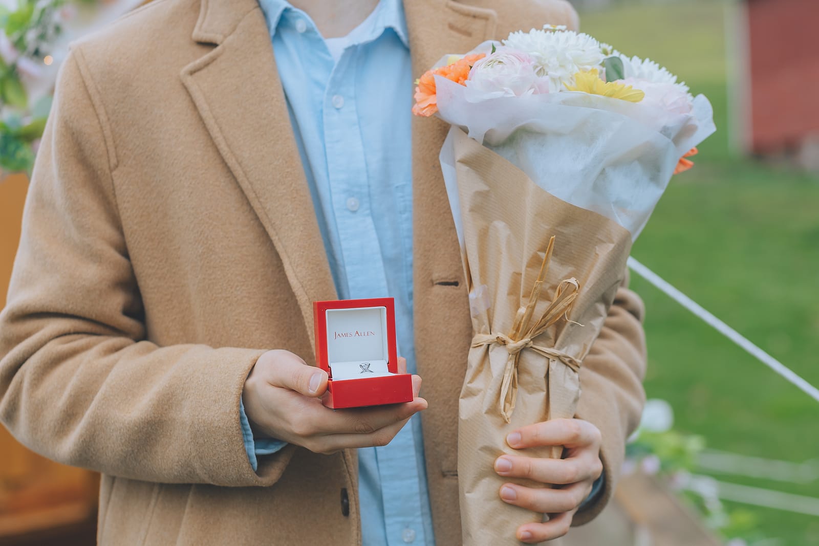 A candid wedding-day photograph