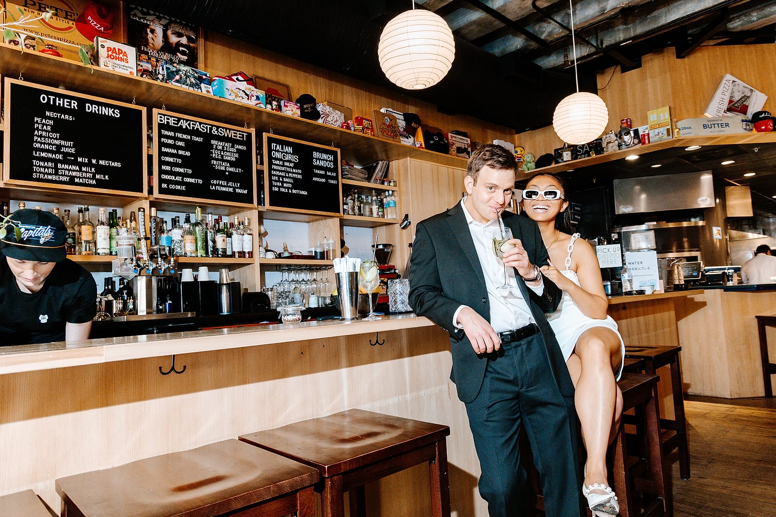 A candid wedding-day portrait