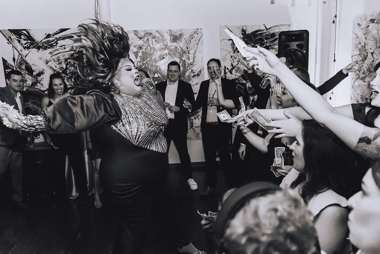 A candid wedding-day photograph