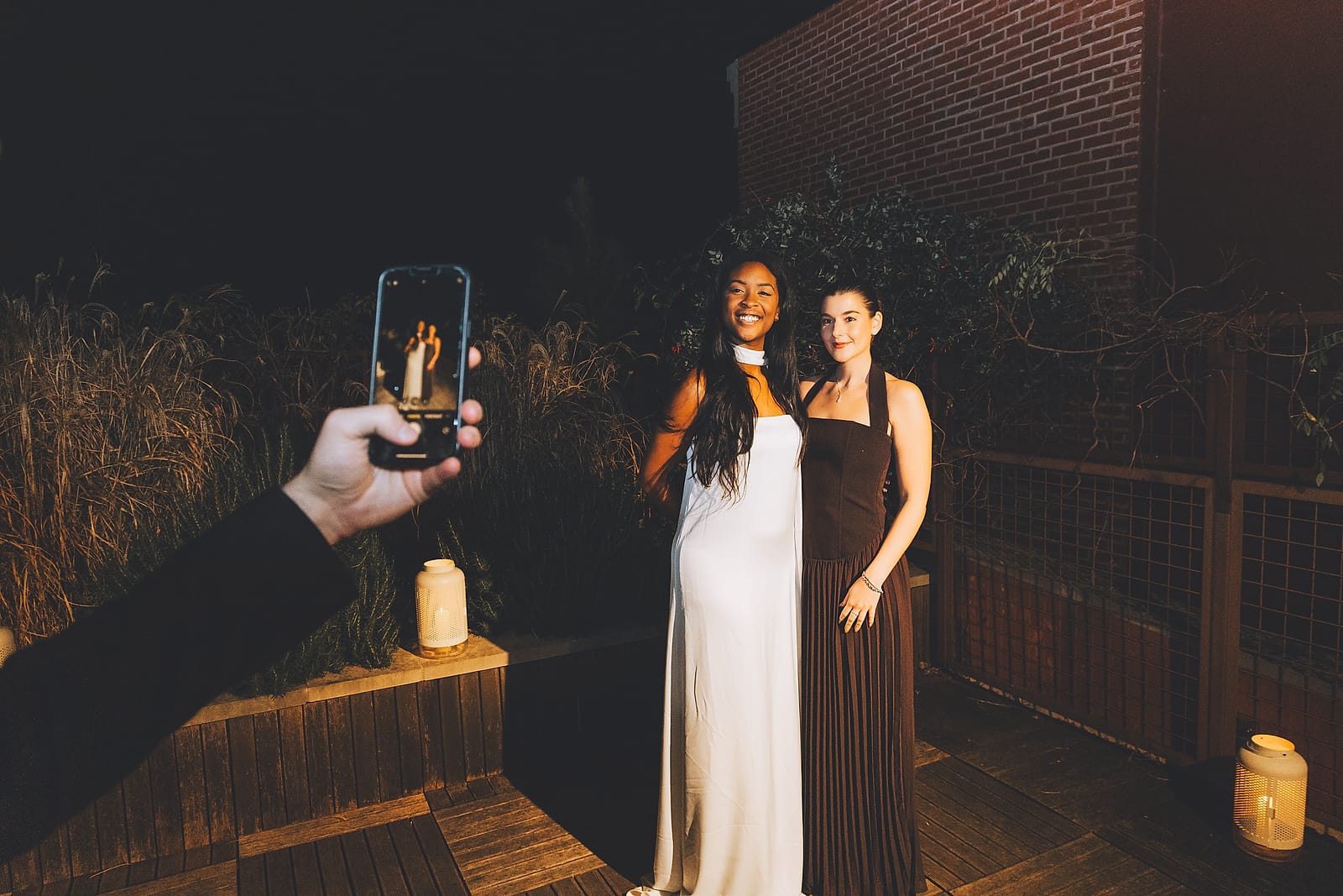 A candid wedding-day photograph